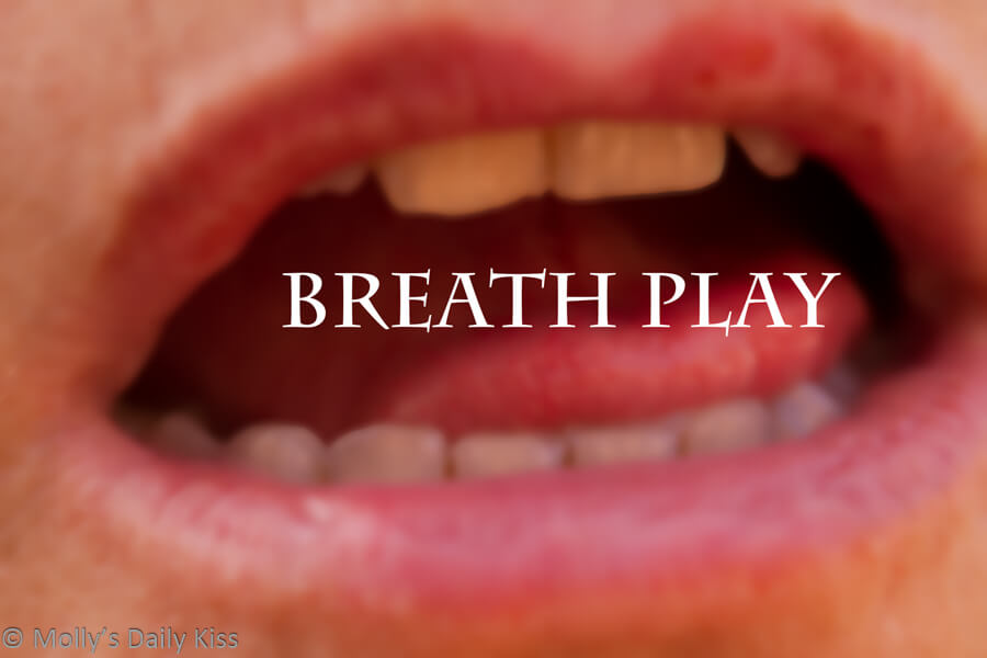 Open mouth with the words breath play over the top