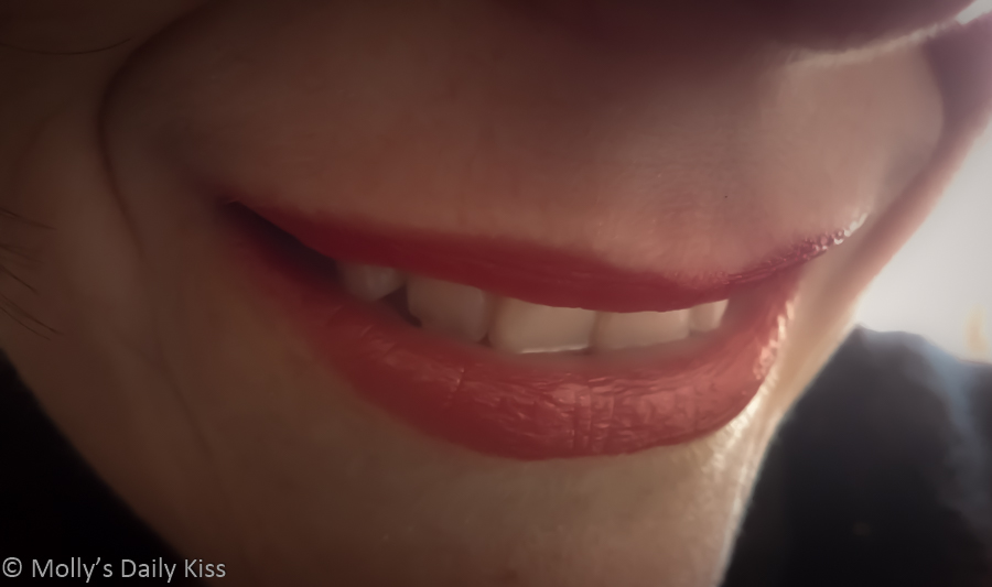 Womans lips with red lisptick