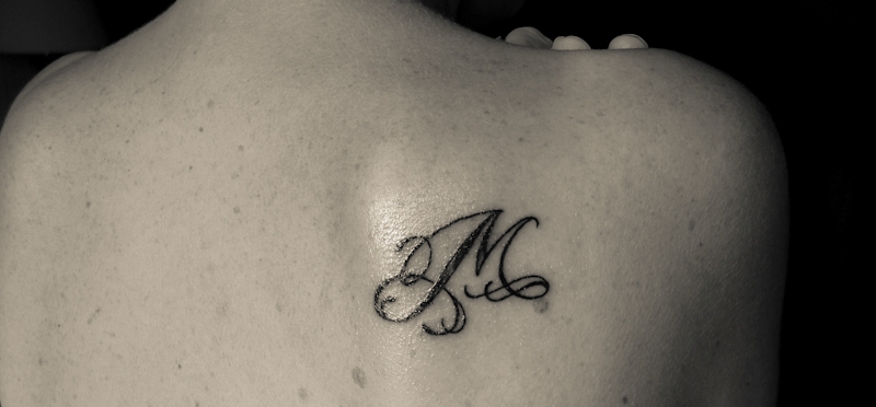 Letter M tattoo for post about tattoos